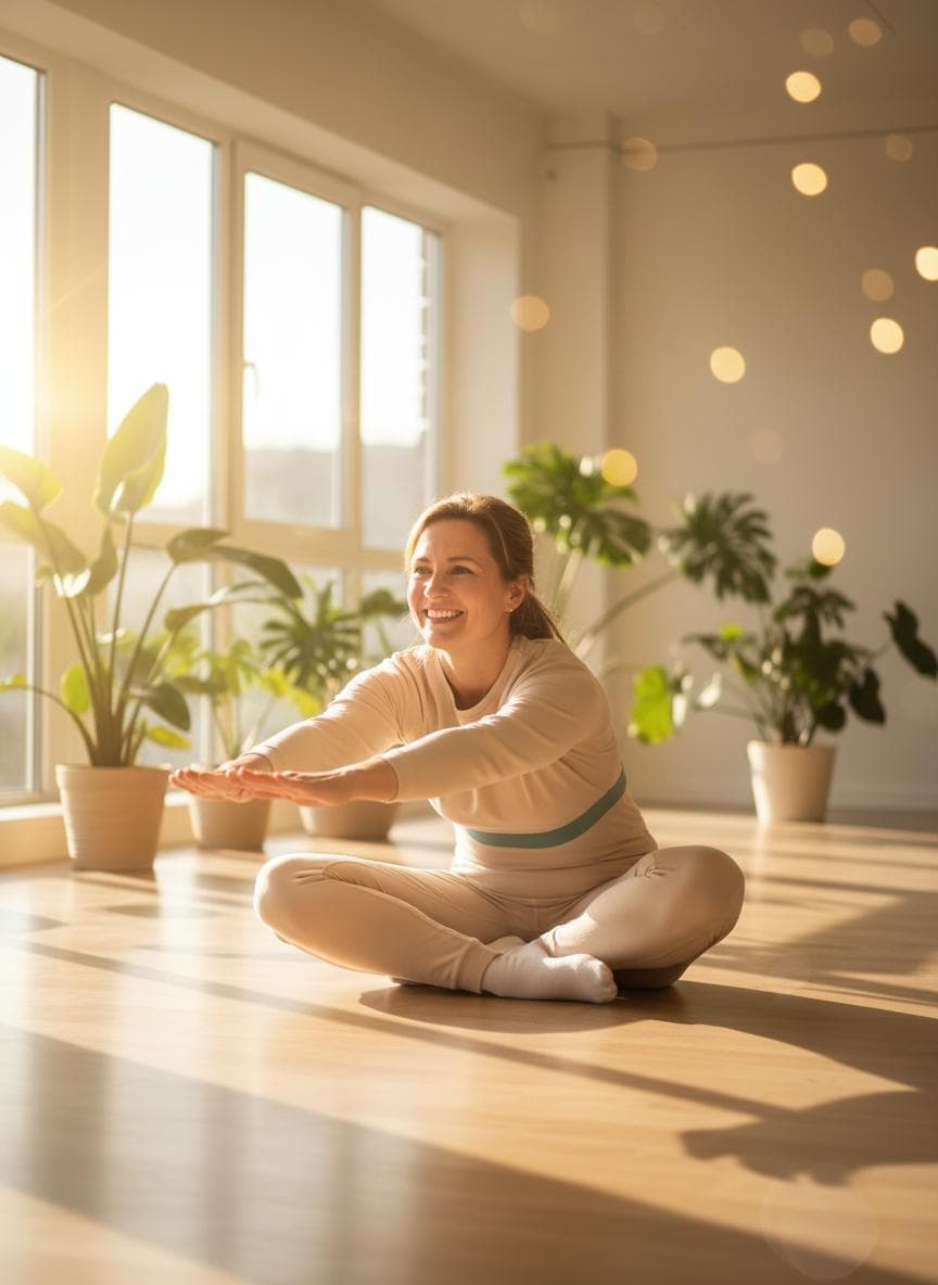 Confident woman embracing wellness lifestyle