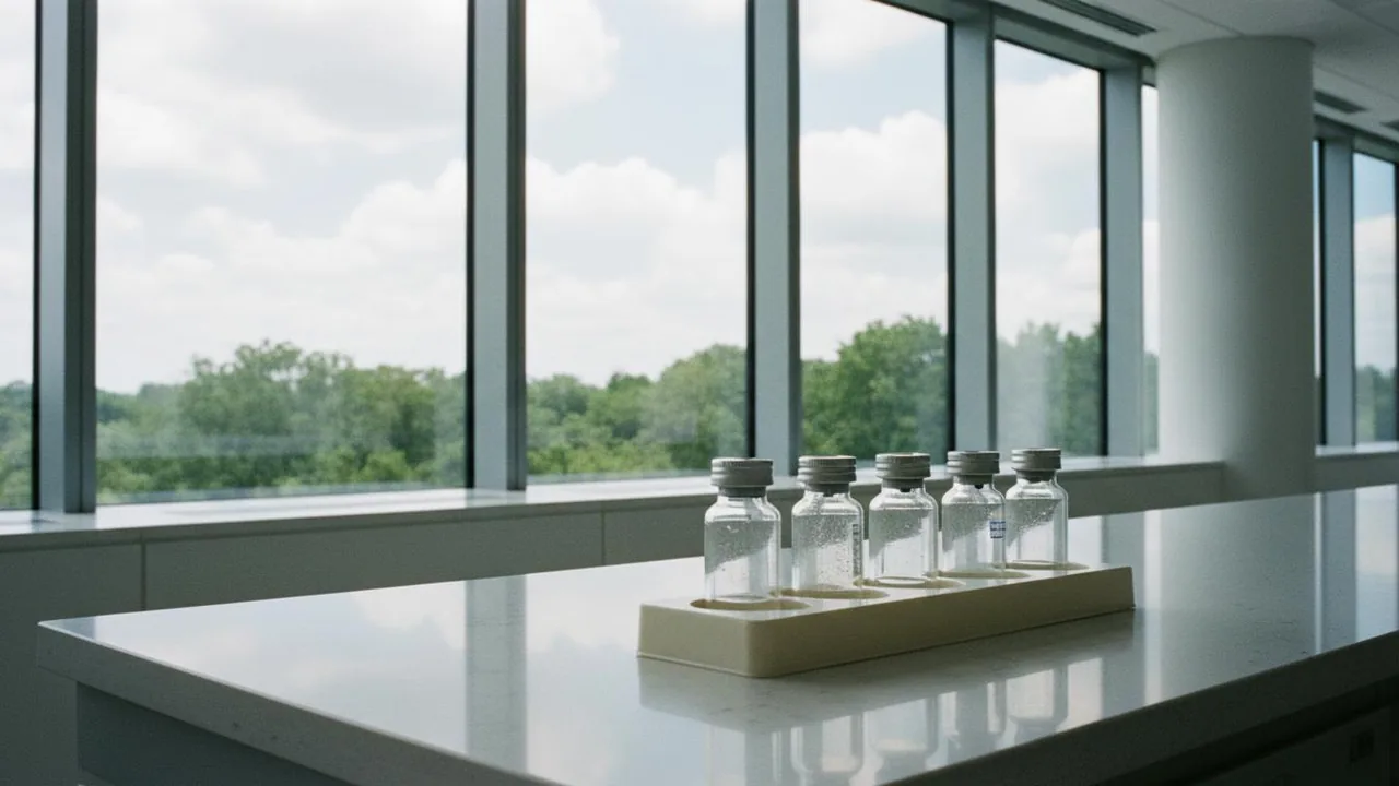 Research laboratory studying peptide therapeutics